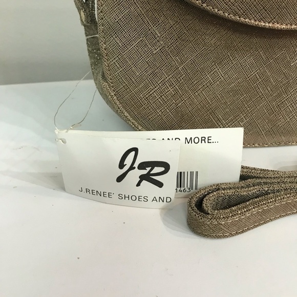 J. Renee Bronze Linen Leather Handbag - Picture 2 of 9